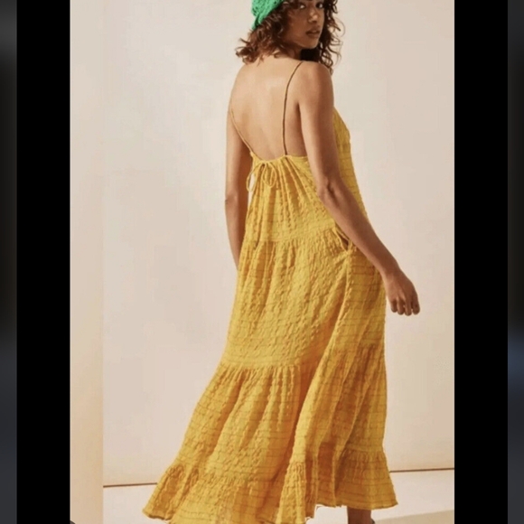 NEW Free People Marigold striped maxi dress XL - Picture 5 of 6
